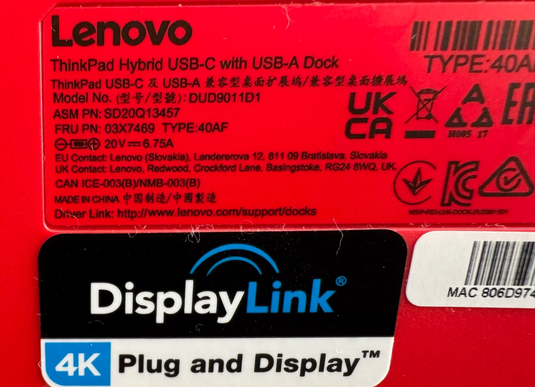 Lenovo Docking station: ThinkPad Dockingstation TB3 Gen 2 – Nuovo (secondo la descrizione) da Schneisingen venduto da Timo.hund 5