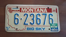 Nummernschild USA Plaque d'immatriculation Montana USA 