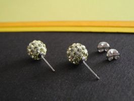 Ohrstecker  375 Gold  Weissgold