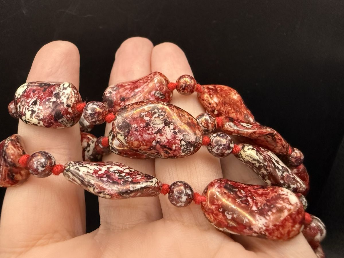 Catenine: Vintage Kette aus Glas-Paste – Usato da Lamone venduto da LaCantinaMagica 2