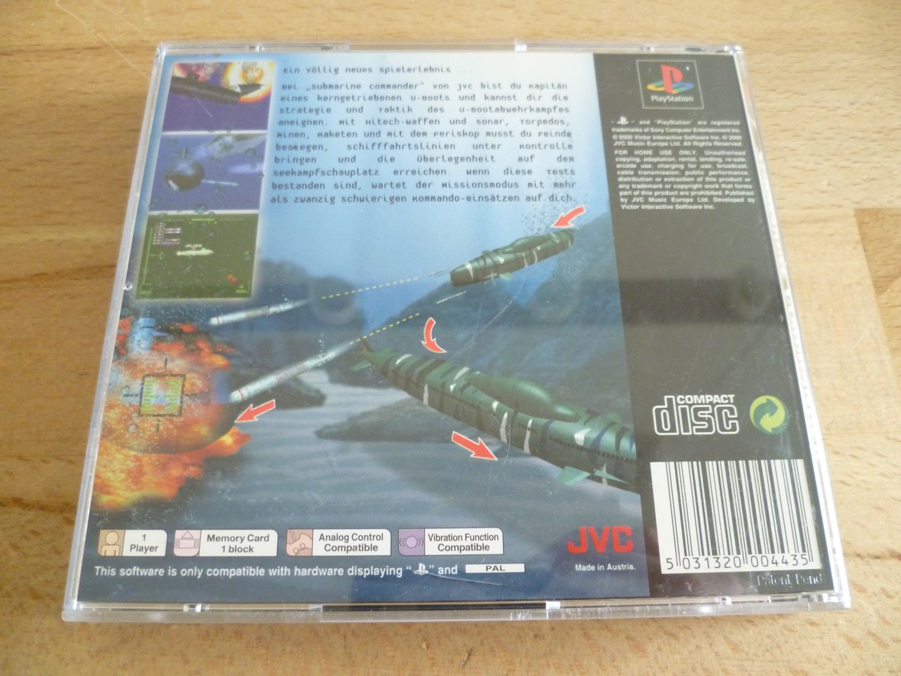 Sony Giochi: Submarine Commander - Sony PlayStation 1 PS1 – Usato da Thalwil venduto da ranx 2