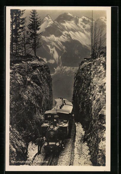 Cartoline postali: AK Blick auf die Brünigbahn – Usato da Berlin venduto da bartko-reher