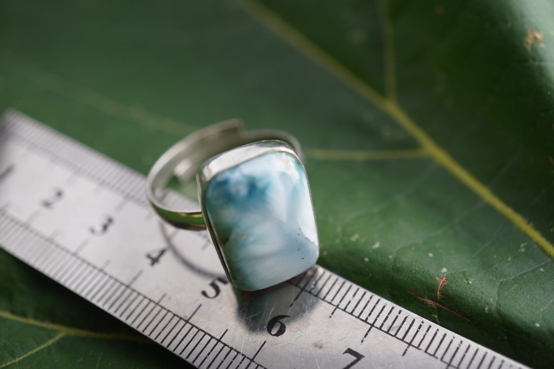 Minerali & Pietre curative: Larimar      ring Grösse  Variabel     (Räumung!) – Nuovo e nell'imballaggio originale da Eschenbach SG venduto da topstone 3