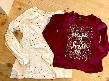 Langarmshirt Set Sternen Gr.134/140