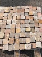 beige-braune Pflasterstein 10x10 cm, Naturstein, pro 100 kg