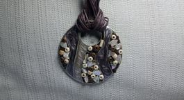 Collier de marque avec grand pendantif nacre Bijou NILE