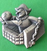 Basler Fasnachtsplakette Silber mit Nadel 2001