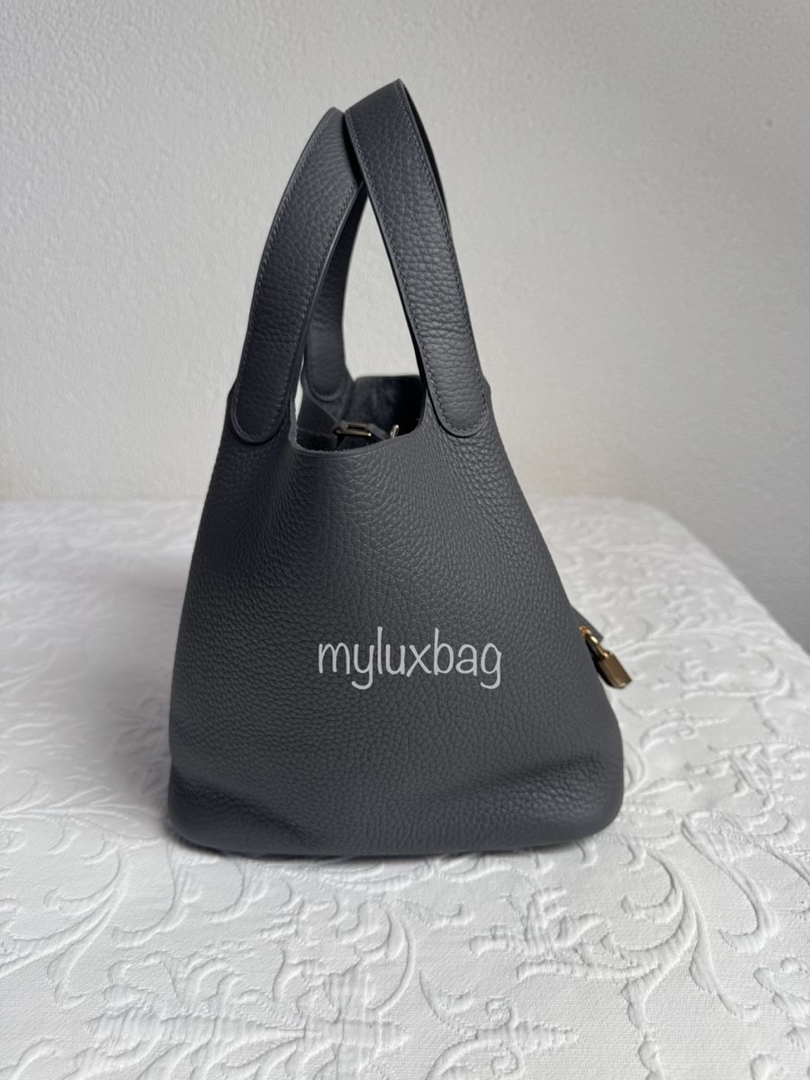 Hermès Borse da donna: Hermès Picotin Lock 22 Clémence Ardoise Permabrass Hardware – Nuovo (secondo la descrizione) da Wil SG venduto da Myluxbag 3