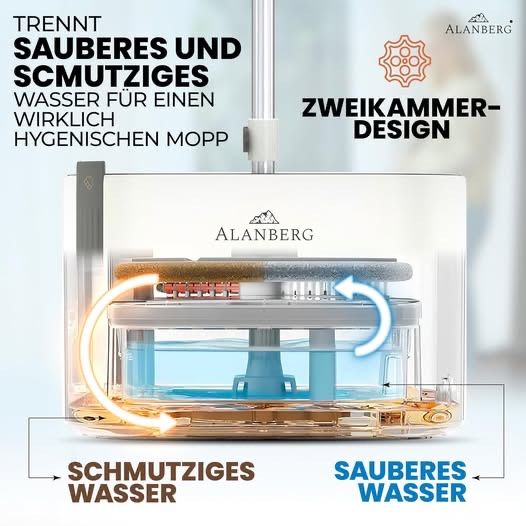 Altro in Apparecchi per la pulizia: Wischmopp Set mit Eimer Gen 2, Bodenwischer mit 360° – Usato da Horgen venduto da Jo79 2