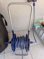 Gartenschlauchwagen mit Schlauch Metall blau 20m Lang