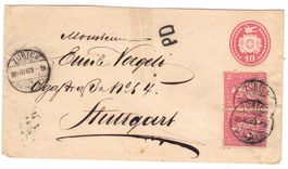 Entier postal "PD" de Zürich pour Stuttgart le 30.III.69