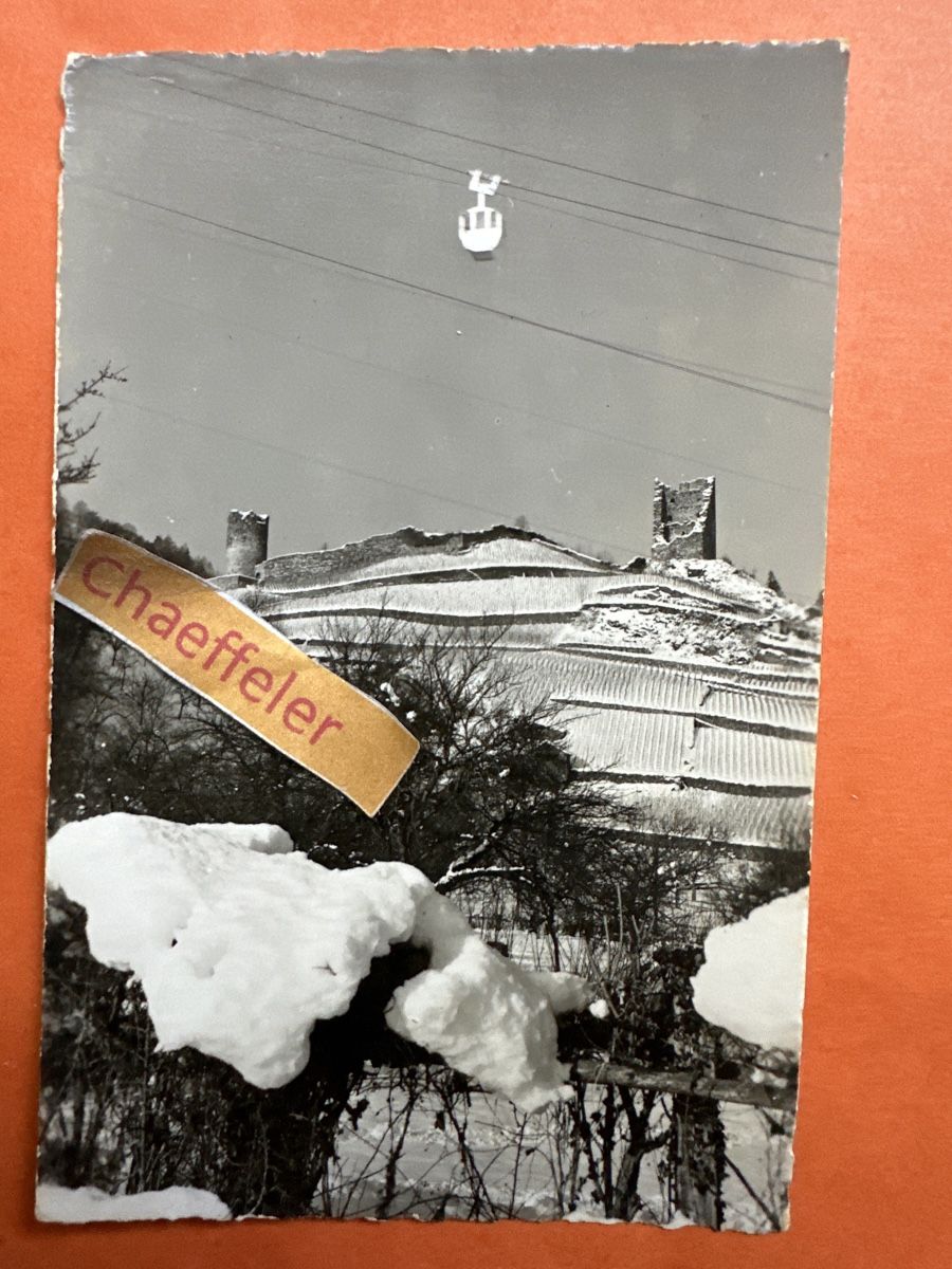 Cartes postales: Bad Ragaz. Bergbahn Piz-Sol m. Ruine Freudenberg – D'occasion à Zürich par Chaeffeler