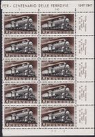 1947, Nr.278 (Eisenbahn) 10er-Bogenteil postfrisch. K: 30.-