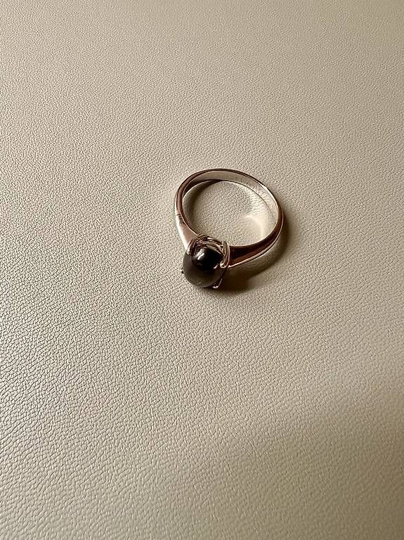 Anelli: Silberring mit schwarzem Stein (Onyx) – Usato da St. Niklausen LU venduto da Mimmi86