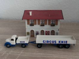 Brekina H0 Magirus mit Anhänger CIRCUS KNIE Rarität