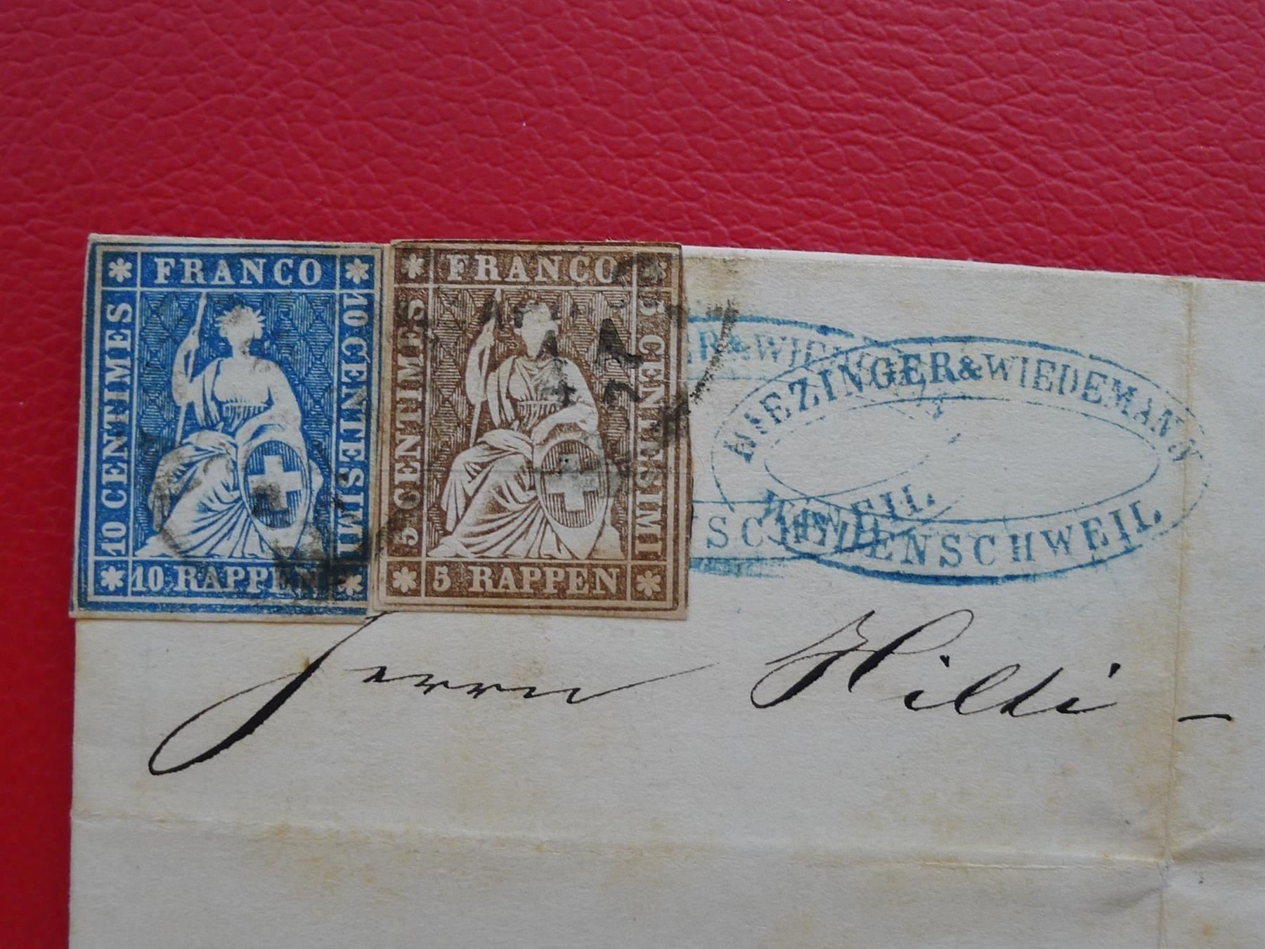 Alle Briefmarken: Strubelbrief: 22D+23C Wädenschweil - WERDENBERG, Schiffspost – Gebraucht aus Sursee von Luzernerraute 1
