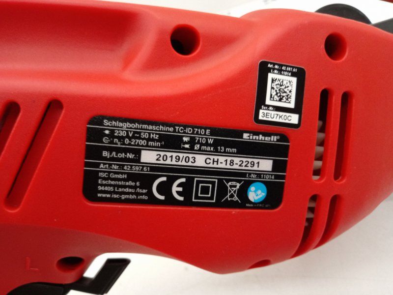 Einhell Bohrmaschinen: Schlagbohrmaschine Einhell  TC-ID 710E 7 – Neu und originalverpackt aus Kehrsatz von ba-ch 2