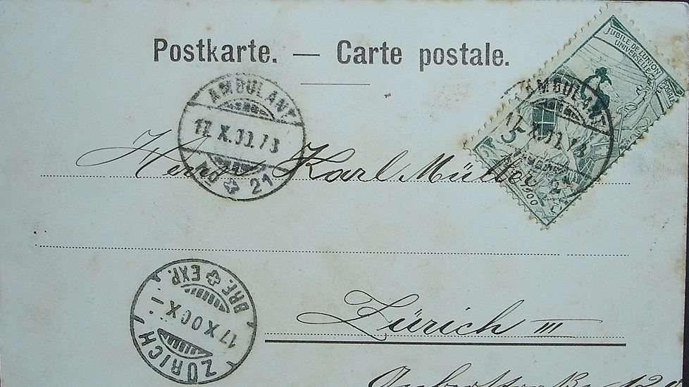 Ansichtskarten: BADEN Landvogteischloss 1900 – Gebraucht aus Jona von philajona 1
