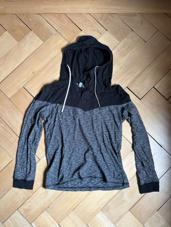 RAGWEAR - Langarmshirt schwarz-weiss mit Kapuze S