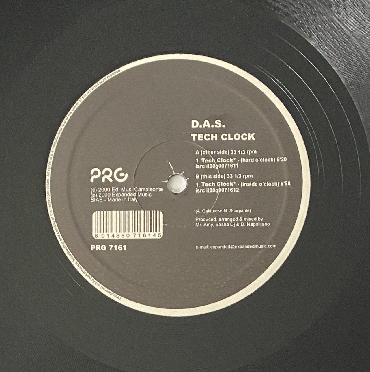 Dischi in vinile: D.A.S., Tech Clock (Trance, Hard Trance) – Usato da Flums venduto da Empe1 2