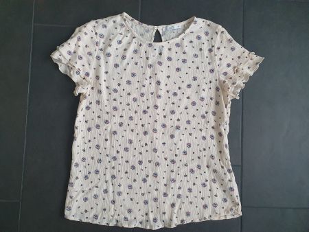 EDC by ESPRIT Bluse Gr. M * mit Blumendruck*cremeweiss