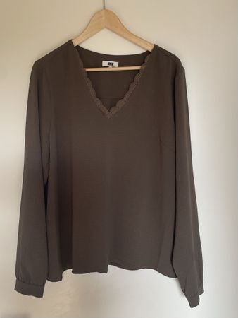 Bluse WE Fashion khaki Neuwertig