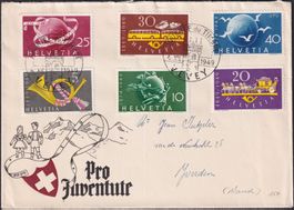 1949, 291-296 auf Brief von VEVEY, Kat: 80.-+ sauberer Beleg