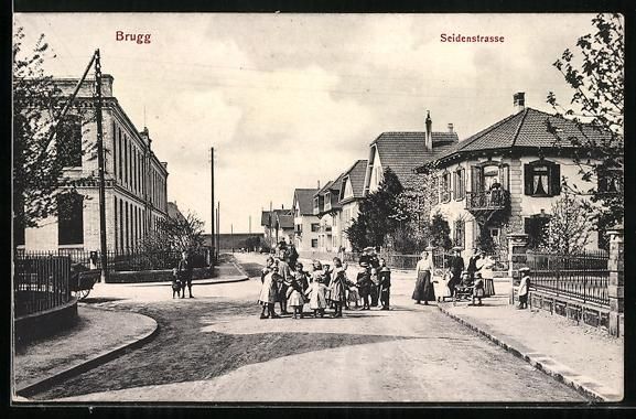 Cartoline postali: AK Brugg, Kinder in der Seidenstrasse – Usato da Berlin venduto da bartko-reher