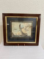 Antike maritime Aquarellzeichnung "A Small Cutter .." (1833)