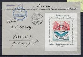 1938 Aarau Block Brief  gestempelt  15639