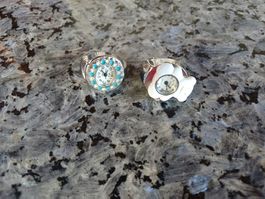 2 Mini Vintage Uhrenringe