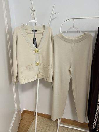 Completo maglia beige donna taglia M nuovo