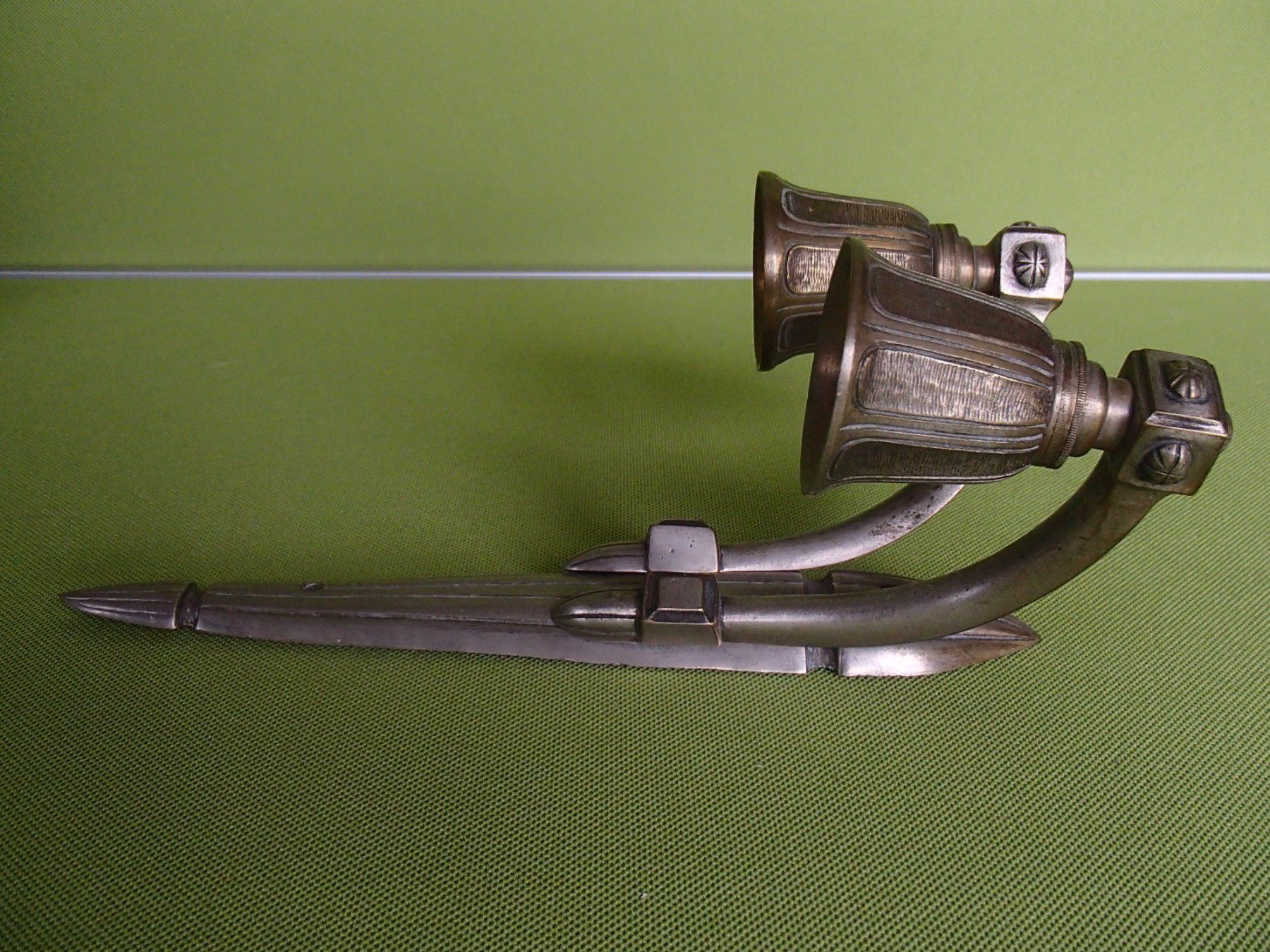 Lampes: vernickelte Art Deco Bronze Wandlampe – D'occasion à Schöfflisdorf par pullux 5