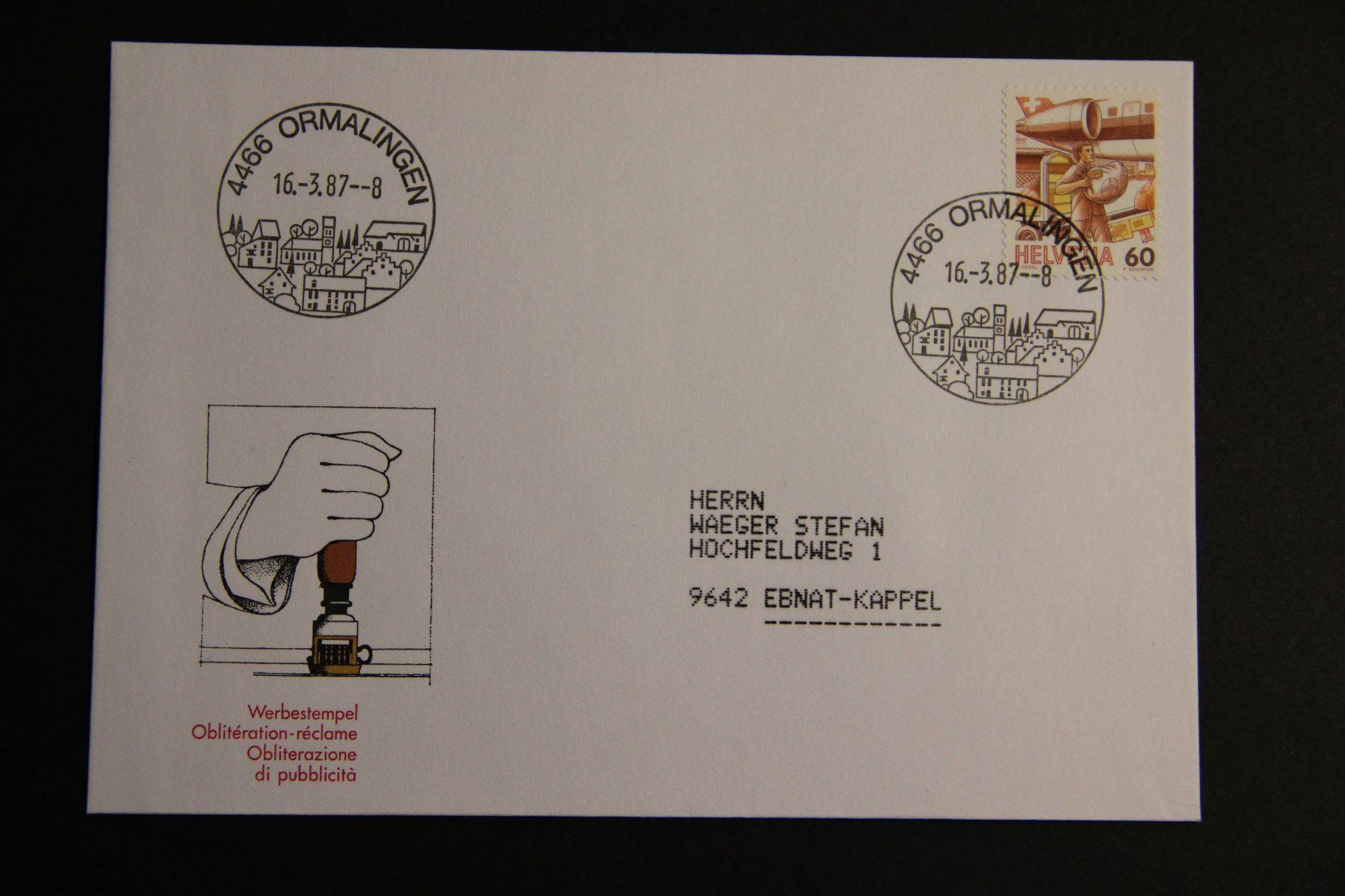 Tous les timbres: Schweiz 1987 - 4466 Ormalingen – Neuf (Voir description) à Jona par Southafrica07