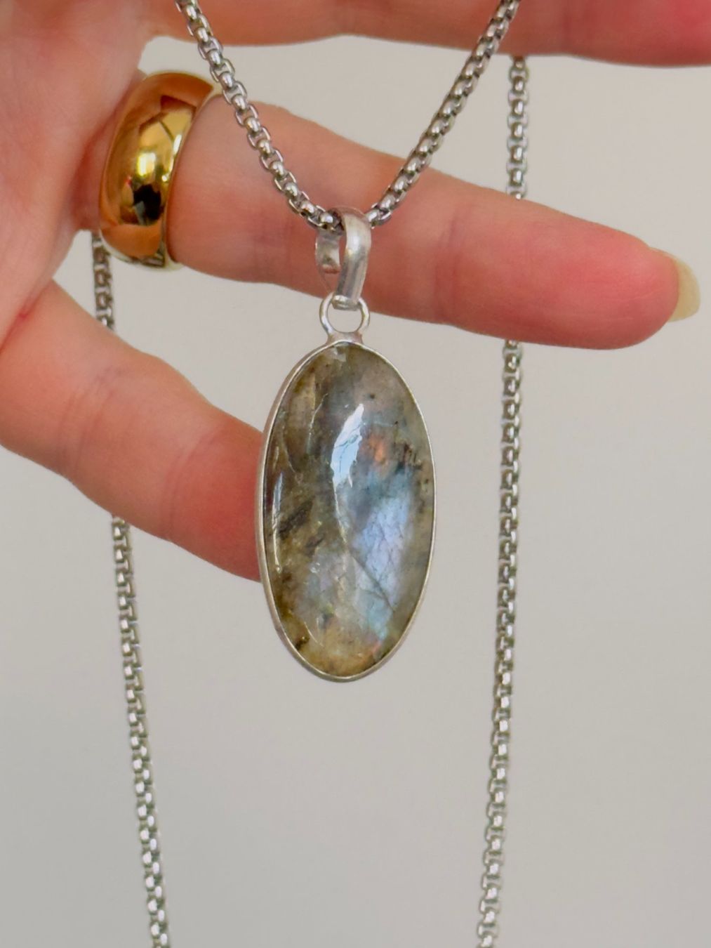 Catenine: Fashionable labradorite necklace – Nuovo e nell'imballaggio originale da Genève venduto da AGBERG 7