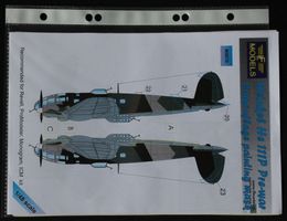 1:48 Painting Mask - He-111 (Vorkriegsschema)