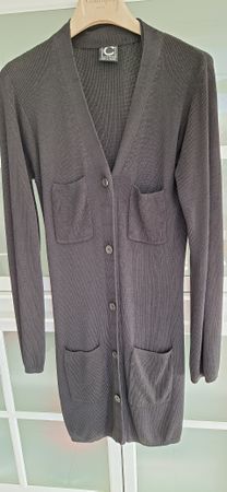 Lange Feinstrick-Jacke Gr 38