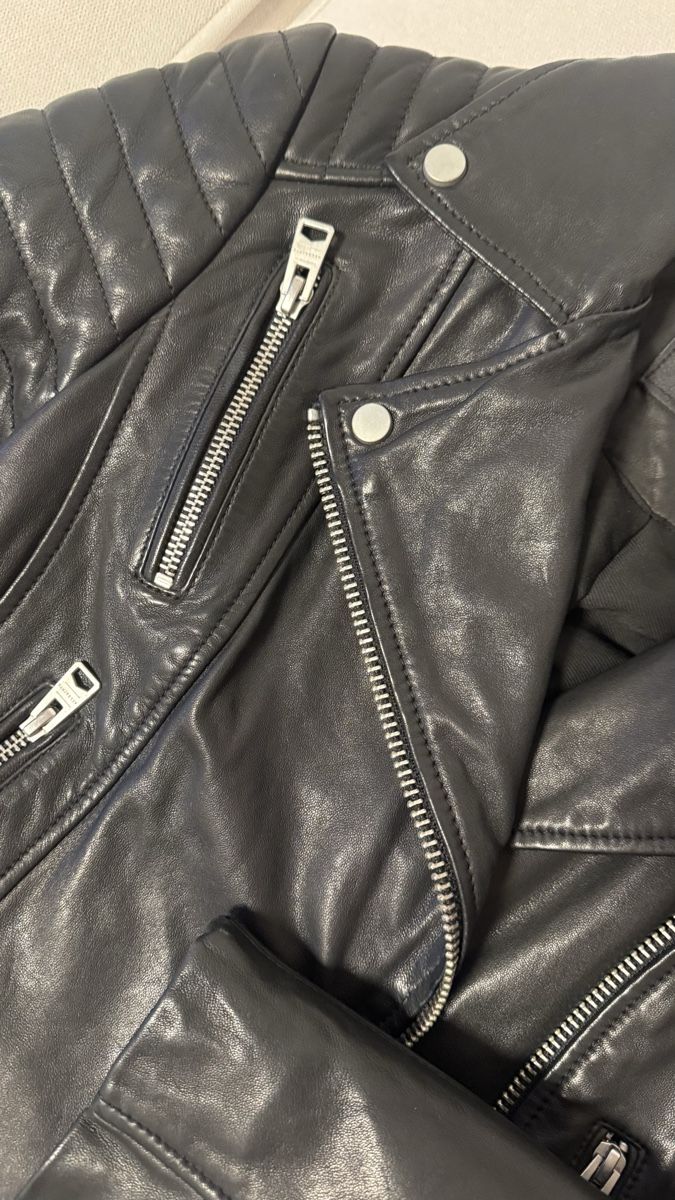 Allsaints Giacche: AllSaints Black Leather Biker Jacket - Perfect Autumn/Spring – Nuovo (secondo la descrizione) da Schlieren venduto da GaRe2509 3