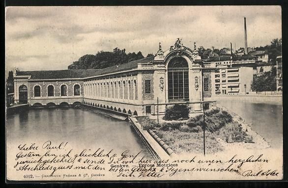 Ansichtskarten: AK Geneve, Forces Motrices, 1904 – Gebraucht aus Berlin von bartko-reher