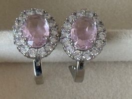 Luxus Elegante Ohrstecker Ohrschmuck  Farbe:Silber