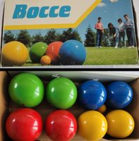 🇮🇹 Herrliches Vintage BOCCIA BOCCE Holz 80er Jahre neuw.