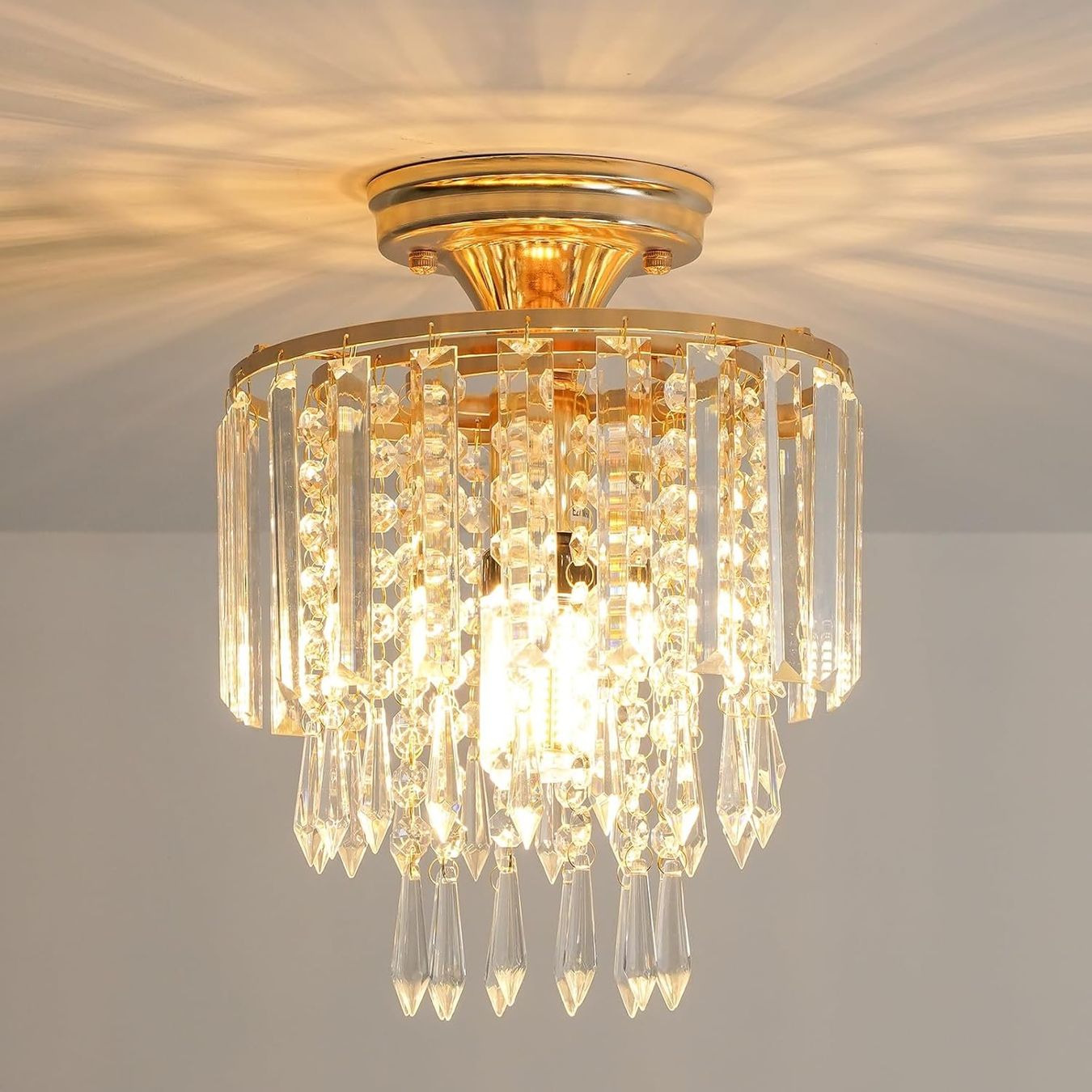 Lampadari & plafoniere: Lampe Deckenlampe Deckenleuchte Kristall Gold Ø23 cm E27 – Nuovo e nell'imballaggio originale da Wittenbach venduto da VELARO