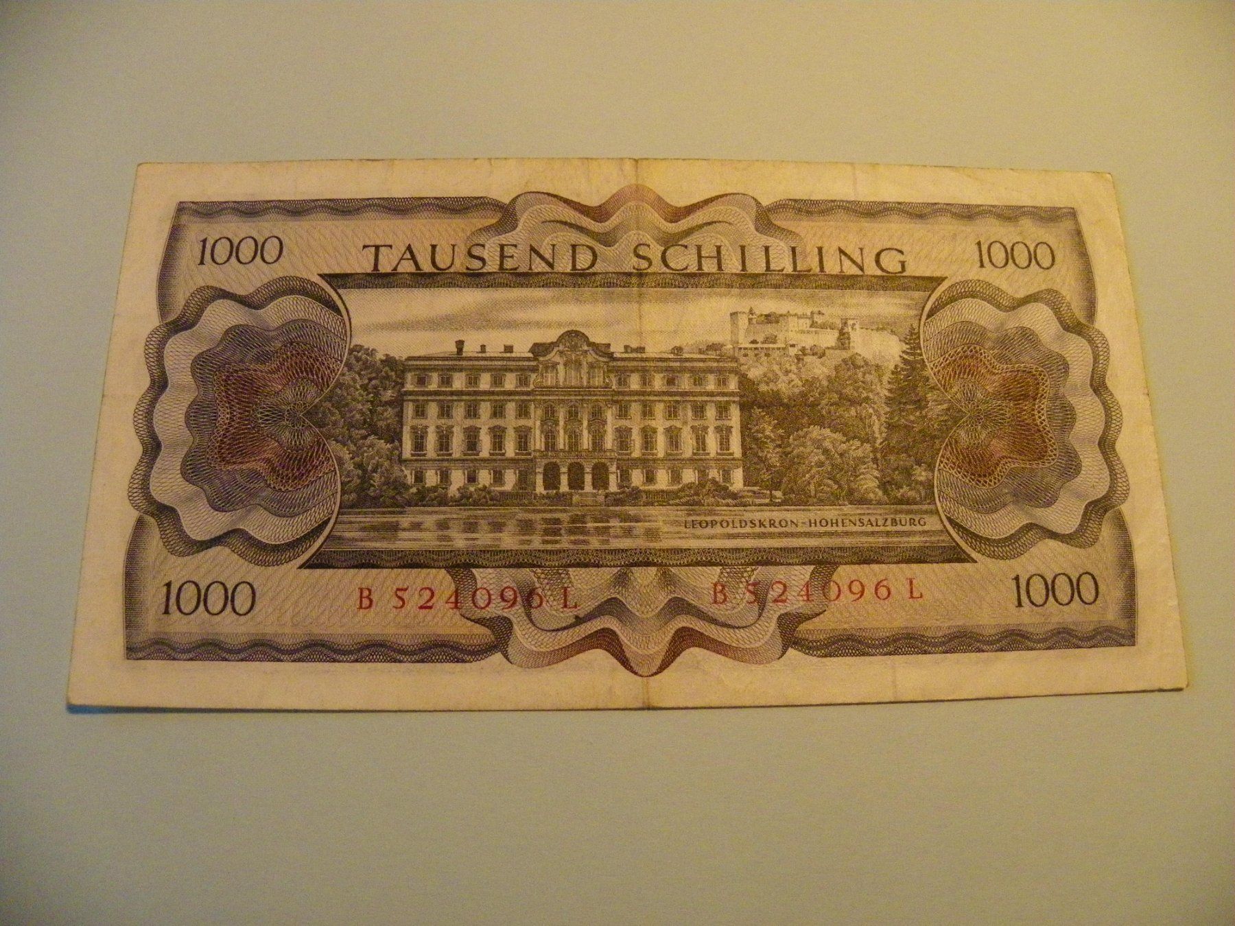 Banknoten: 1000 Schilling Banknote von 1966 -Austrian Money-Sammlers... – Gebraucht aus Untersiggenthal von Rodri58 1