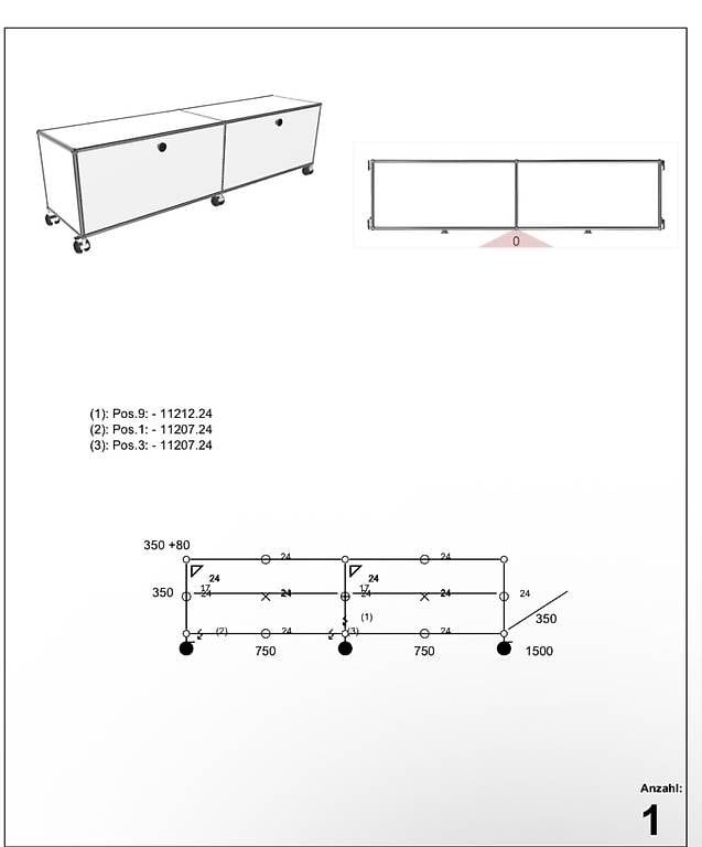 USM Cassettiere: Usm haller sideboard weiss – Nuovo (secondo la descrizione) da Zürich venduto da aanoukk 2