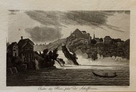 Alexandre Martin, Kupferstich 1835 - Rheinfall, Neuhausen