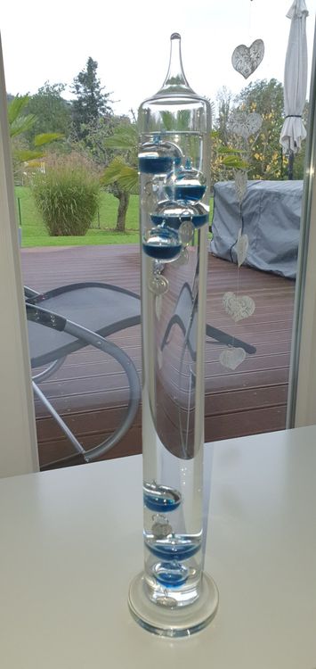 Kleines Galileo-Thermometer Mit 4 Bunten Kugeln – 18°C Bis 200°C, 17.8 Cm, Schönes Deko-Geschenk