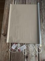 Verdunkelungsrollo 50×160 cm Beige mit Klemmträger