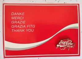 1 Pin Coca-Cola Schweiz mit Originalkarte dazu