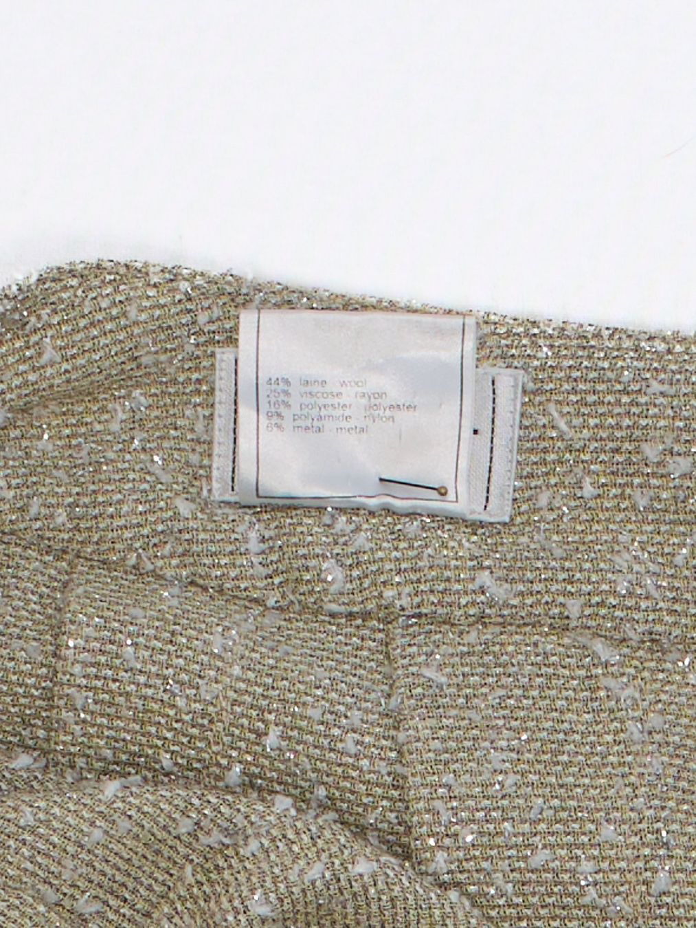 Chanel Gonne: Jupe Chanel Beige Dorée Texturée Laine Taille 40 – Usato da Fribourg venduto da re-fine 4