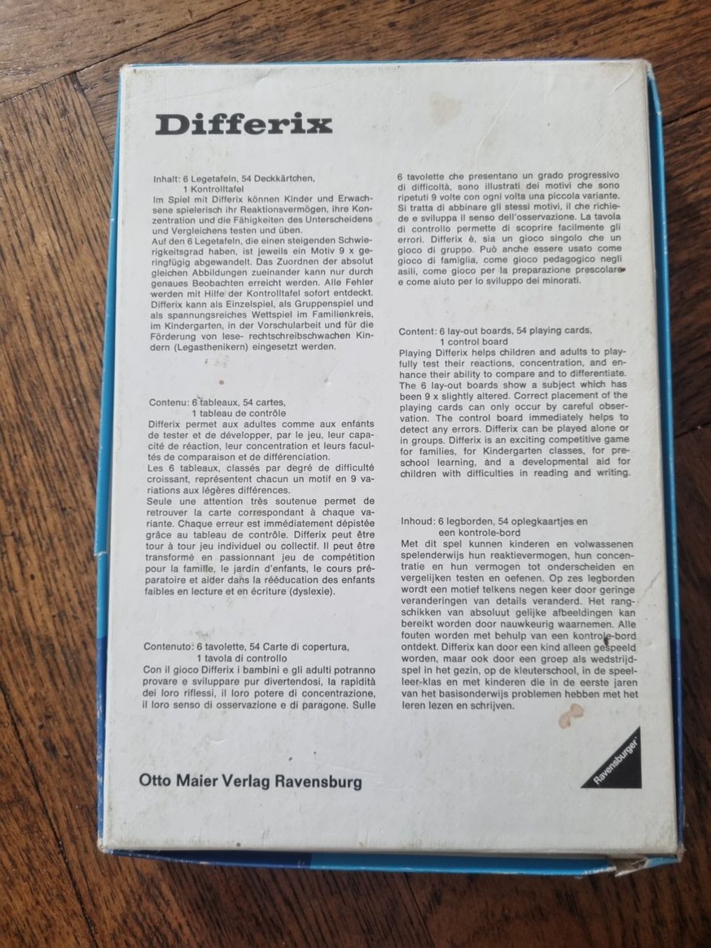Ravensburger Giochi: Jeu de société vintage "Differix" Ravensburger – Usato da Fribourg venduto da jarmilka 2